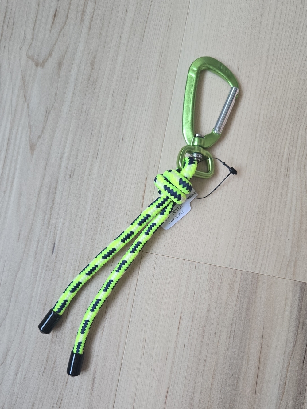 NWT FP Movement She's Electric Keyring, Neon Green